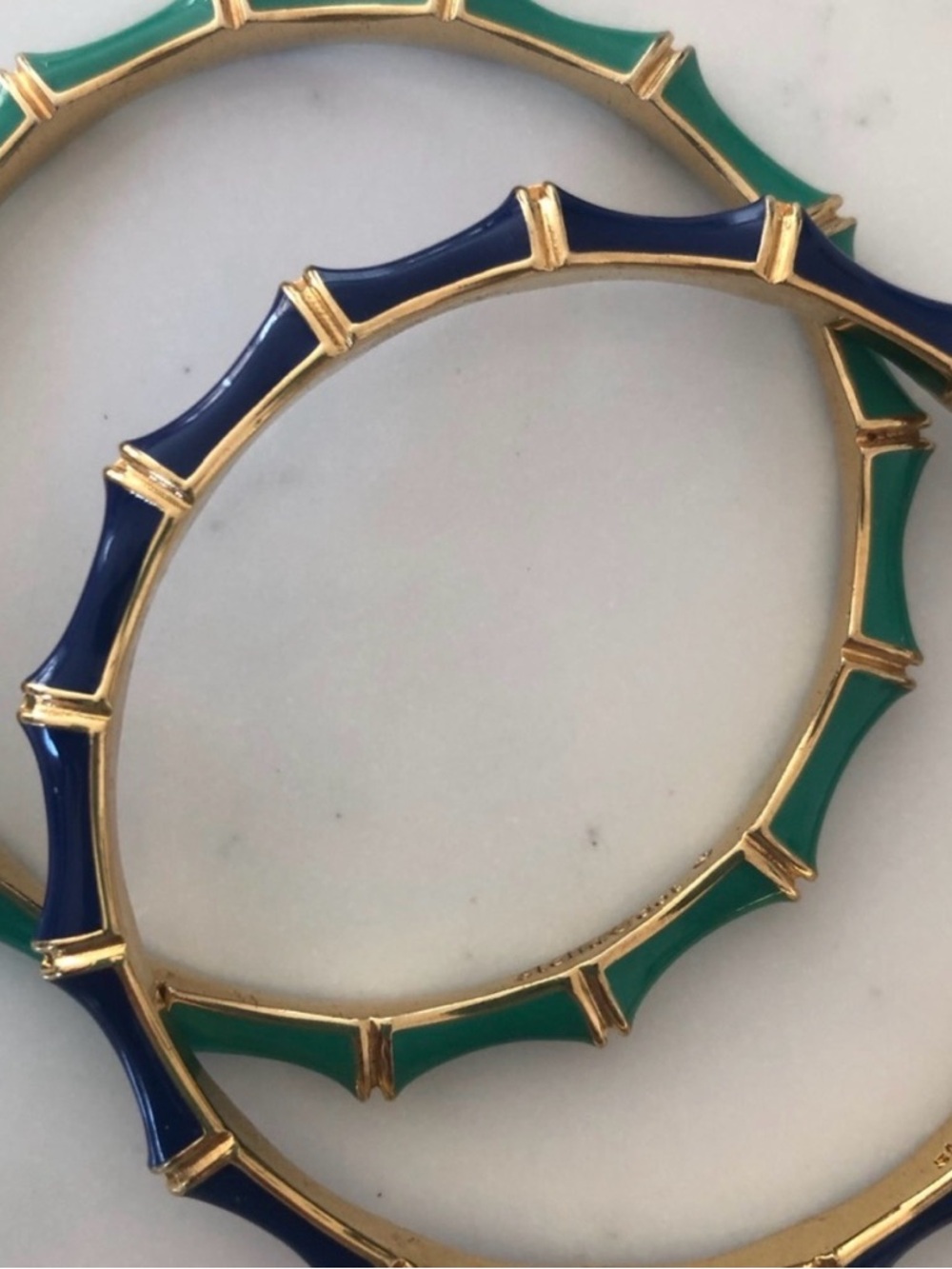 Stella & Dot Bamboo-Style Enamel Julep Bangles - Picture 2 of 5